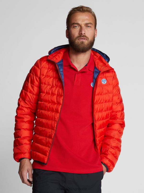 γρ North Sails άνδρες εμπριμέ μπλουζάκι πόλο το κόκκινο NZP81052 είδη ένδυσης