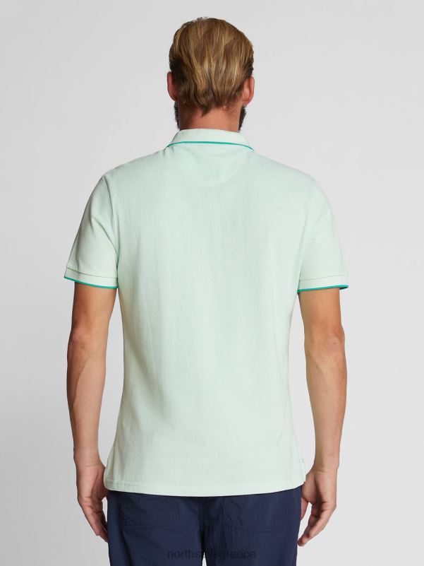 γρ North Sails άνδρες εμπριμέ μπλουζάκι πόλο θαλασσινό νερό NZP81056 είδη ένδυσης