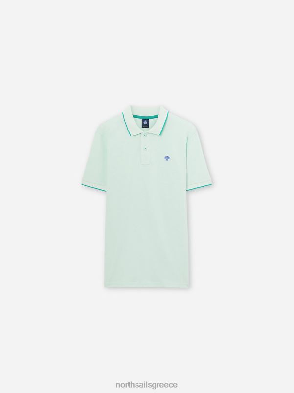 γρ North Sails άνδρες εμπριμέ μπλουζάκι πόλο θαλασσινό νερό NZP81056 είδη ένδυσης