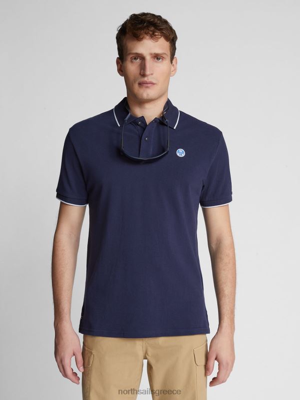 γρ North Sails άνδρες εμπριμέ μπλουζάκι πόλο ναυτικό μπλε NZP81058 είδη ένδυσης