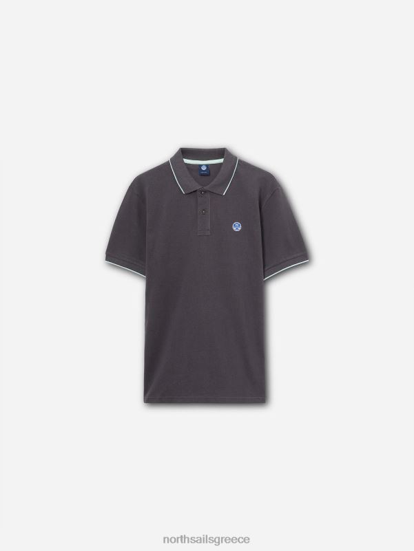 γρ North Sails άνδρες εμπριμέ μπλουζάκι πόλο ασφάλτος NZP81060 είδη ένδυσης