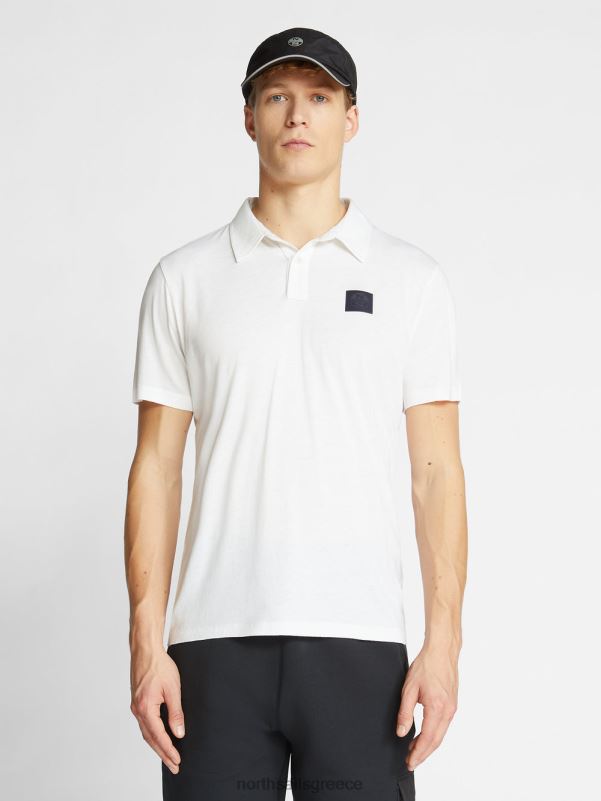 γρ North Sails άνδρες πουκάμισο πόλο από βαμβάκι και μπαμπού άσπρο NZP81068 είδη ένδυσης