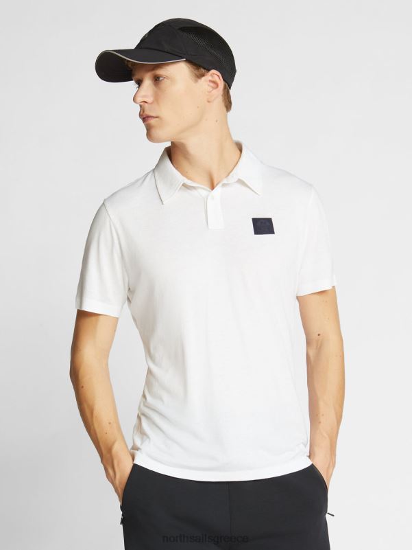 γρ North Sails άνδρες πουκάμισο πόλο από βαμβάκι και μπαμπού άσπρο NZP81068 είδη ένδυσης