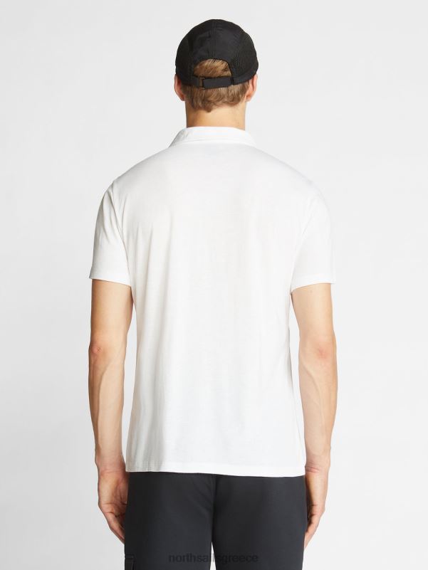 γρ North Sails άνδρες πουκάμισο πόλο από βαμβάκι και μπαμπού άσπρο NZP81068 είδη ένδυσης