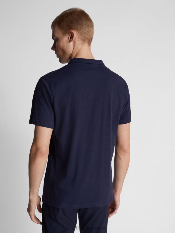 γρ North Sails άνδρες εμπριμέ μπλουζάκι πόλο ναυτικό μπλε NZP81076 είδη ένδυσης