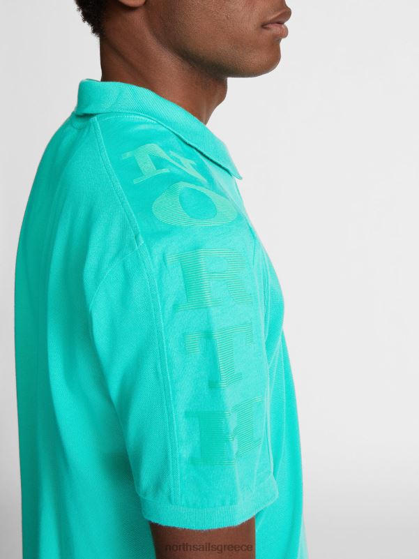 γρ North Sails άνδρες μπλουζάκι πόλο με πάνελ από ζέρσεϊ σμαράγδι NZP81077 είδη ένδυσης