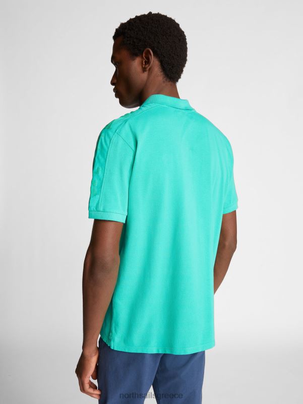 γρ North Sails άνδρες μπλουζάκι πόλο με πάνελ από ζέρσεϊ σμαράγδι NZP81077 είδη ένδυσης