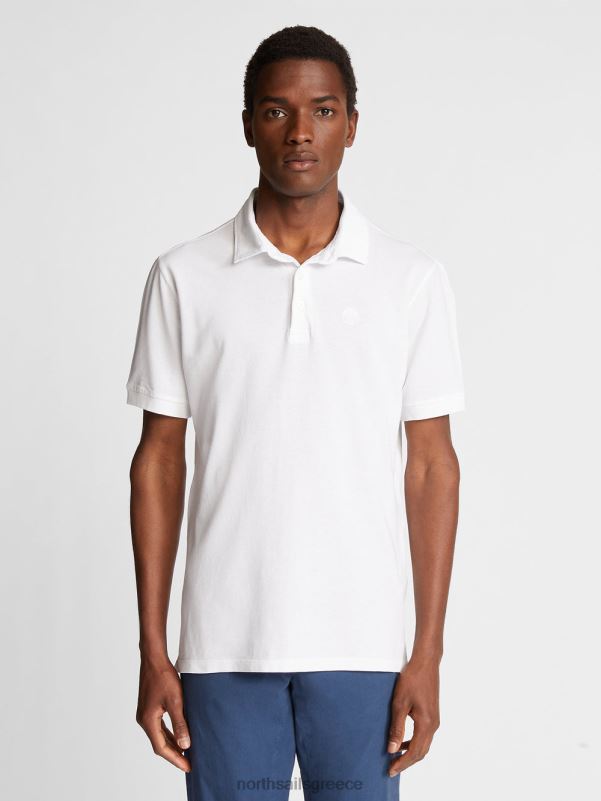 γρ North Sails άνδρες ελαφρύ πικέ πουκάμισο πόλο άσπρο NZP81105 είδη ένδυσης