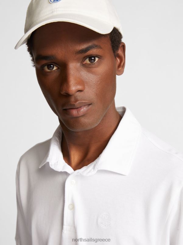 γρ North Sails άνδρες ελαφρύ πικέ πουκάμισο πόλο άσπρο NZP81105 είδη ένδυσης