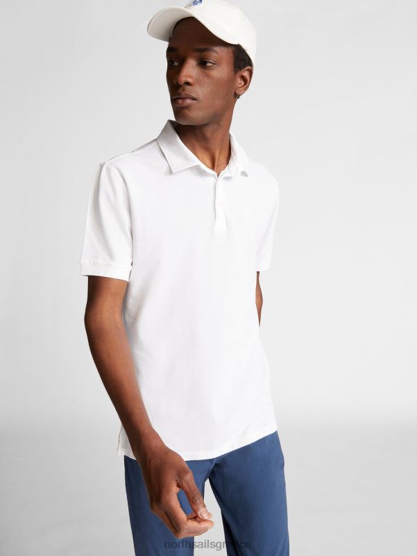 γρ North Sails άνδρες ελαφρύ πικέ πουκάμισο πόλο άσπρο NZP81105 είδη ένδυσης