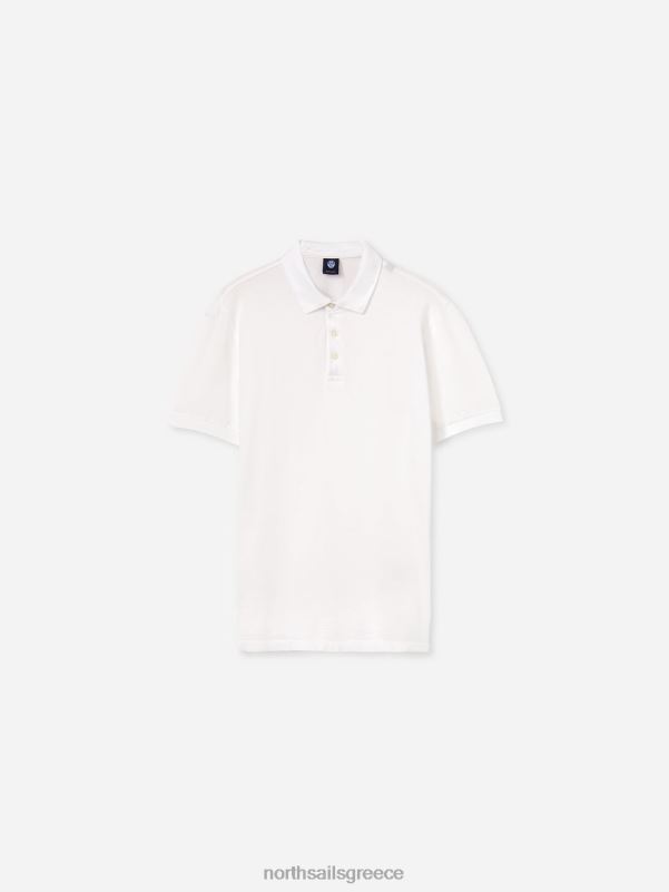 γρ North Sails άνδρες ελαφρύ πικέ πουκάμισο πόλο άσπρο NZP81105 είδη ένδυσης