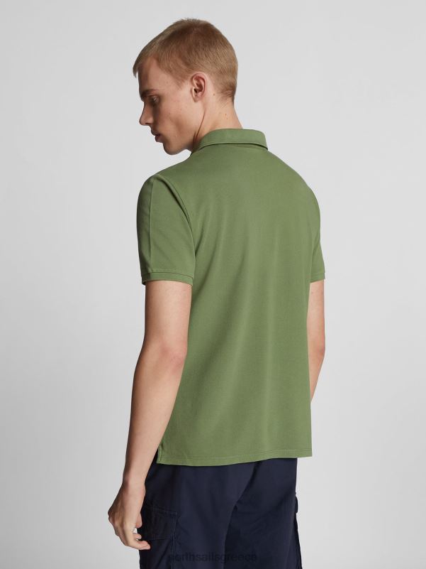 γρ North Sails άνδρες ελαφρύ πικέ πουκάμισο πόλο λαδί NZP81106 είδη ένδυσης