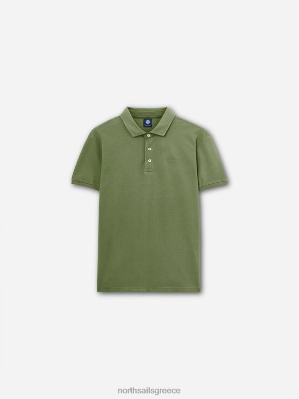 γρ North Sails άνδρες ελαφρύ πικέ πουκάμισο πόλο λαδί NZP81106 είδη ένδυσης