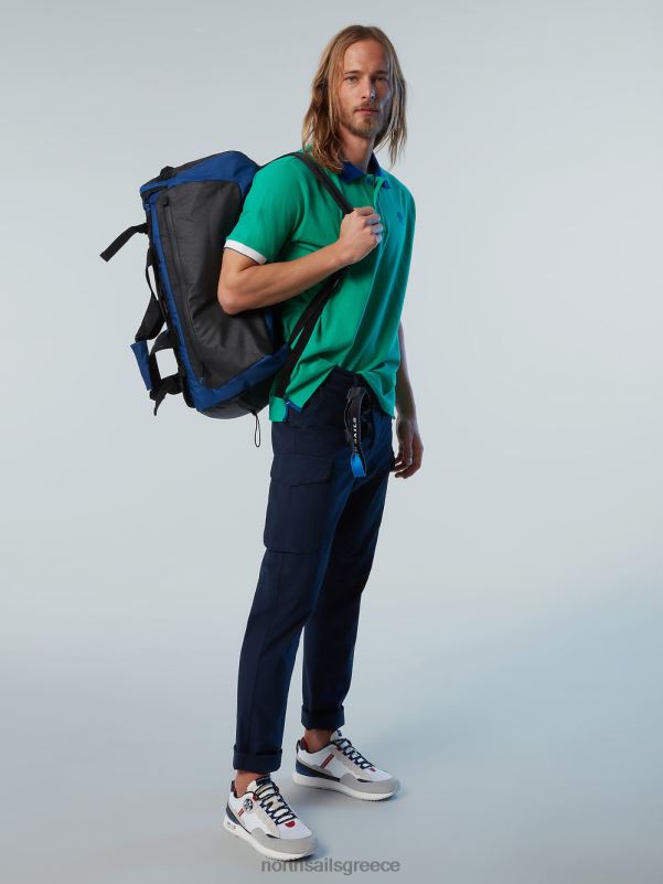 γρ North Sails άνδρες πουκάμισο πόλο από οργανικό βαμβάκι καινούργιο πράσινο κήπο NZP8115 είδη ένδυσης