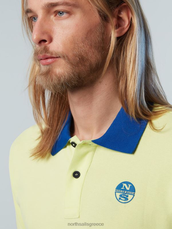 γρ North Sails άνδρες πουκάμισο πόλο από οργανικό βαμβάκι άσβεστος NZP8117 είδη ένδυσης