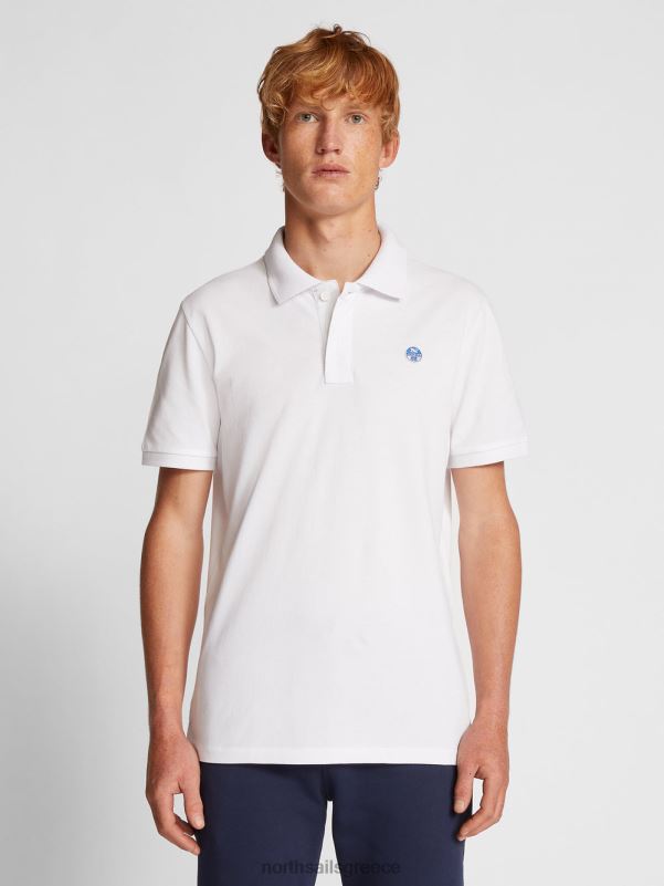γρ North Sails άνδρες μπλουζάκι πόλο με λογότυπο στο στήθος άσπρο NZP81197 είδη ένδυσης