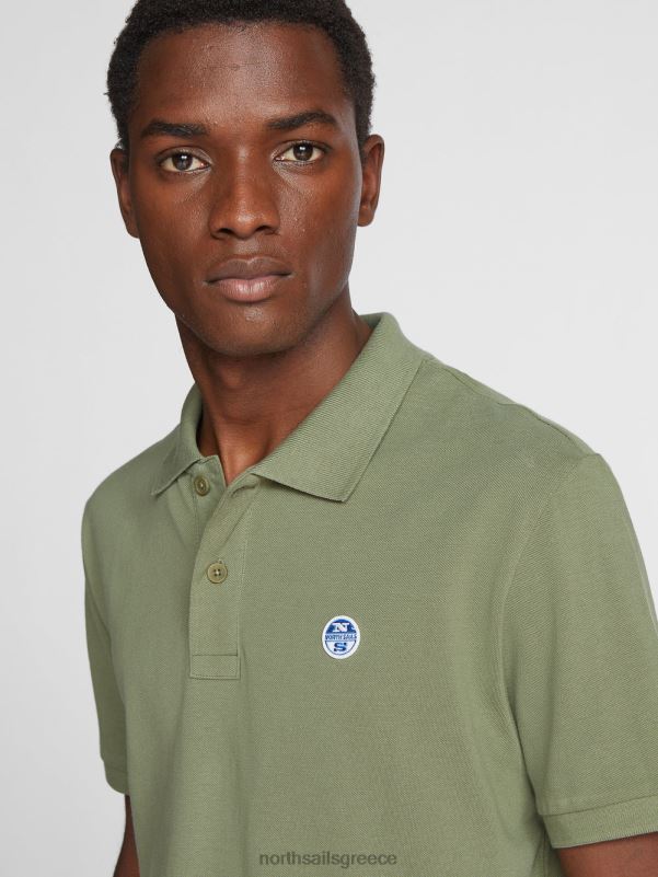 γρ North Sails άνδρες μπλουζάκι πόλο με λογότυπο στο στήθος λαδί NZP81200 είδη ένδυσης