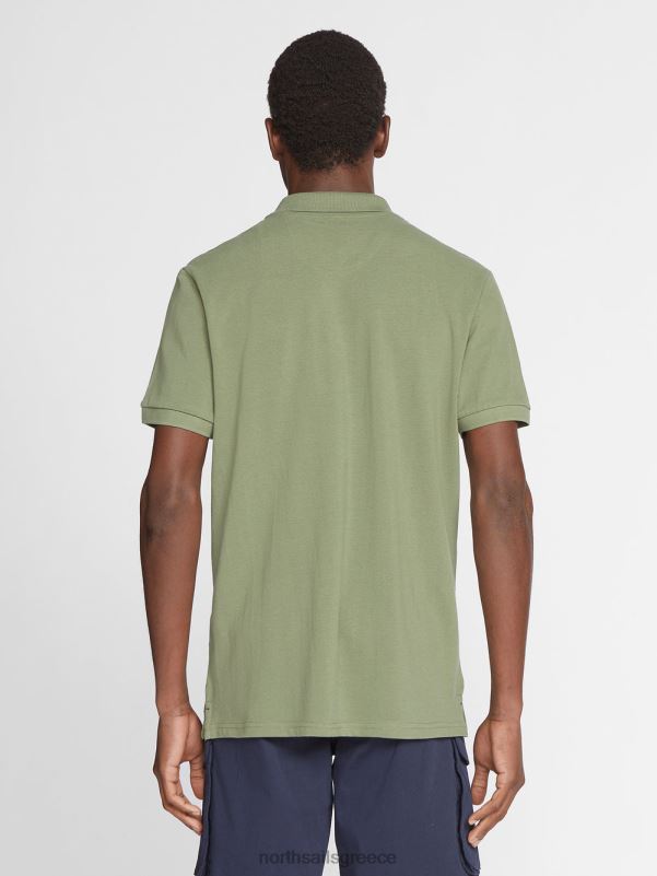 γρ North Sails άνδρες μπλουζάκι πόλο με λογότυπο στο στήθος λαδί NZP81200 είδη ένδυσης