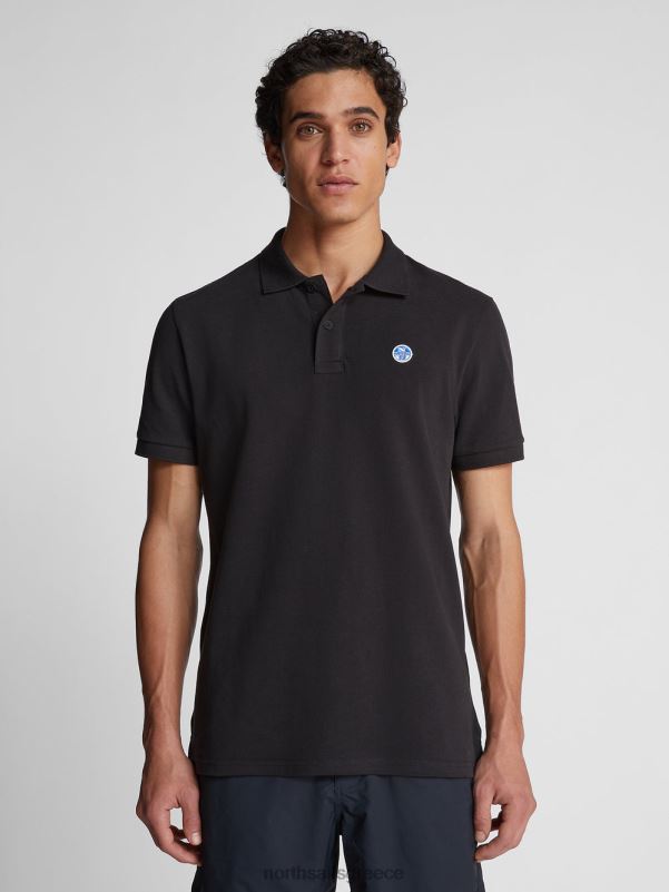 γρ North Sails άνδρες μπλουζάκι πόλο με λογότυπο στο στήθος μαύρος NZP81207 είδη ένδυσης