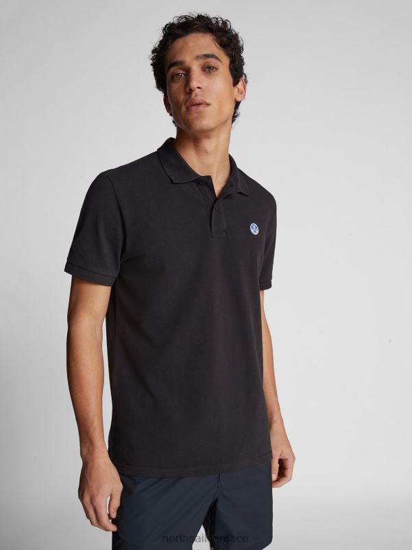 γρ North Sails άνδρες μπλουζάκι πόλο με λογότυπο στο στήθος μαύρος NZP81207 είδη ένδυσης