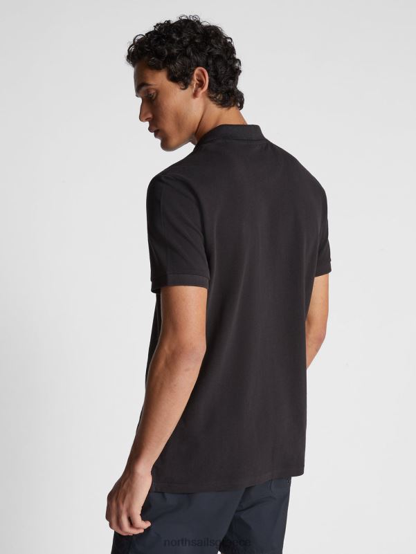 γρ North Sails άνδρες μπλουζάκι πόλο με λογότυπο στο στήθος μαύρος NZP81207 είδη ένδυσης