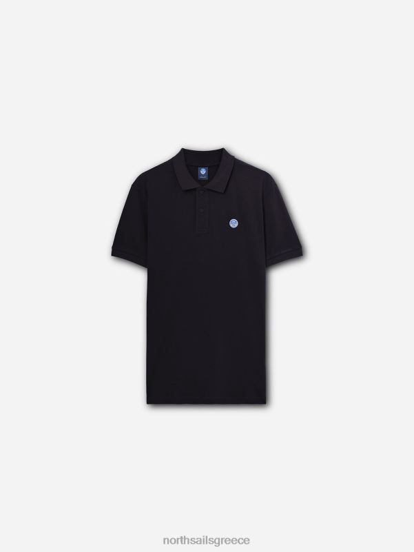 γρ North Sails άνδρες μπλουζάκι πόλο με λογότυπο στο στήθος μαύρος NZP81207 είδη ένδυσης