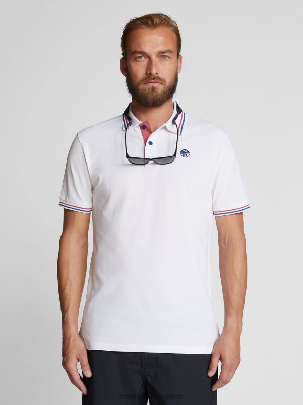 γρ North Sails άνδρες πόλο με διακοσμητικά αντίθεσης άσπρο NZP81208 είδη ένδυσης