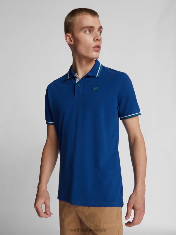 γρ North Sails άνδρες πόλο με διακοσμητικά αντίθεσης μπλε του ωκεανού NZP81212 είδη ένδυσης