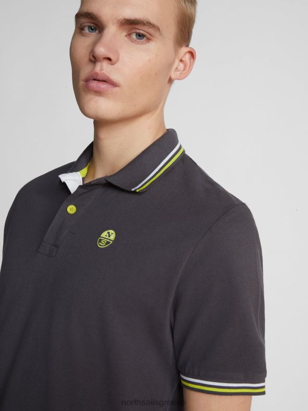 γρ North Sails άνδρες πόλο με διακοσμητικά αντίθεσης ασφάλτος NZP81214 είδη ένδυσης