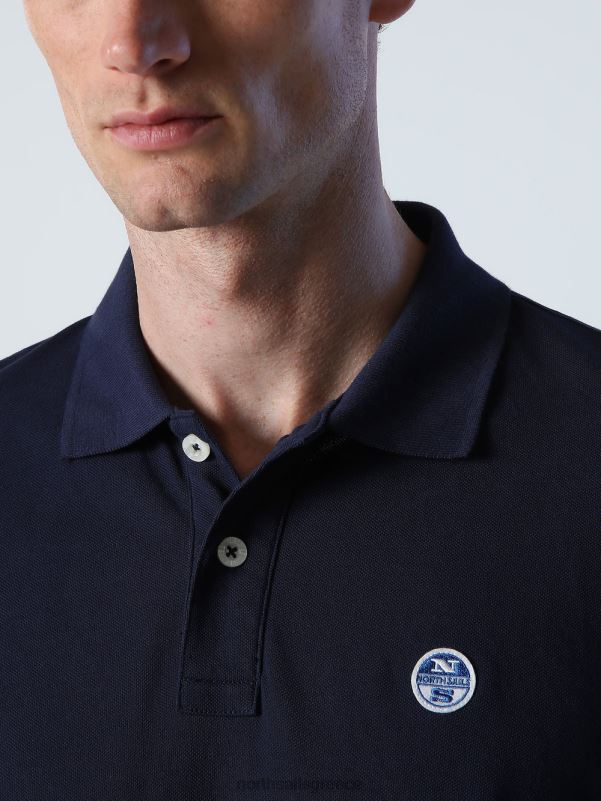 γρ North Sails άνδρες πουκάμισο πόλο από οργανικό βαμβάκι ναυτικό μπλε NZP8121 είδη ένδυσης