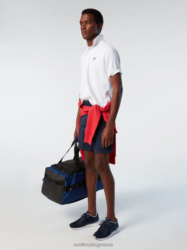 γρ North Sails άνδρες πουκάμισο πόλο από οργανικό βαμβάκι άσπρο NZP8122 είδη ένδυσης