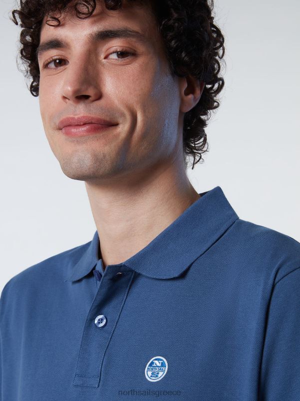 γρ North Sails άνδρες πουκάμισο πόλο από οργανικό βαμβάκι σκούρο τζιν NZP8124 είδη ένδυσης