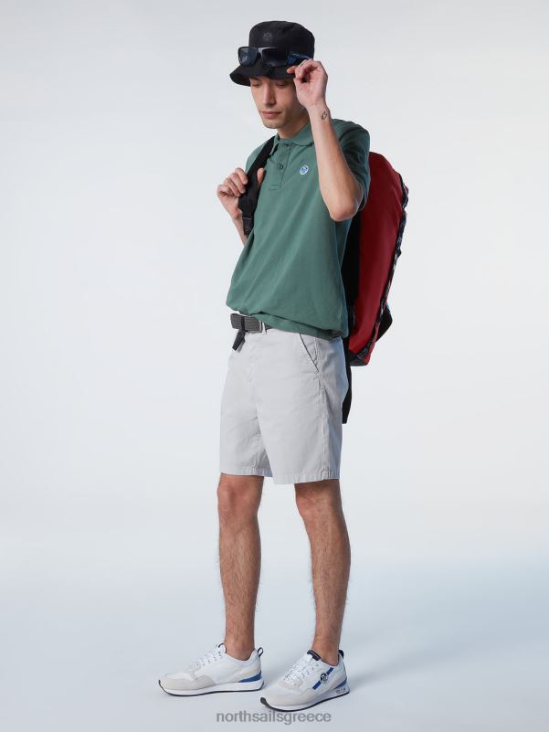 γρ North Sails άνδρες πουκάμισο πόλο από οργανικό βαμβάκι στρατιωτικό πράσινο NZP8126 είδη ένδυσης