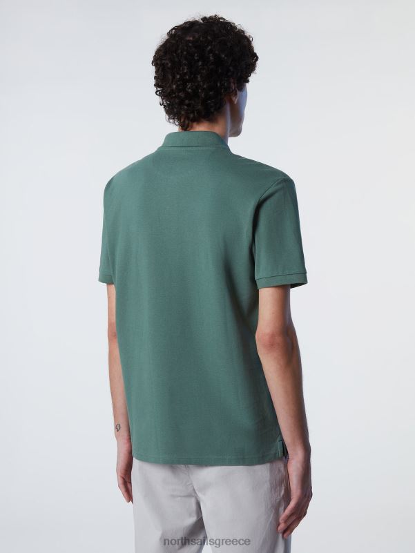 γρ North Sails άνδρες πουκάμισο πόλο από οργανικό βαμβάκι στρατιωτικό πράσινο NZP8126 είδη ένδυσης