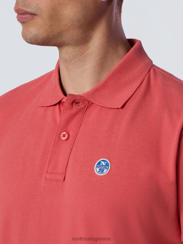 γρ North Sails άνδρες πουκάμισο πόλο από οργανικό βαμβάκι καρυκευμένο κοράλλι NZP8129 είδη ένδυσης