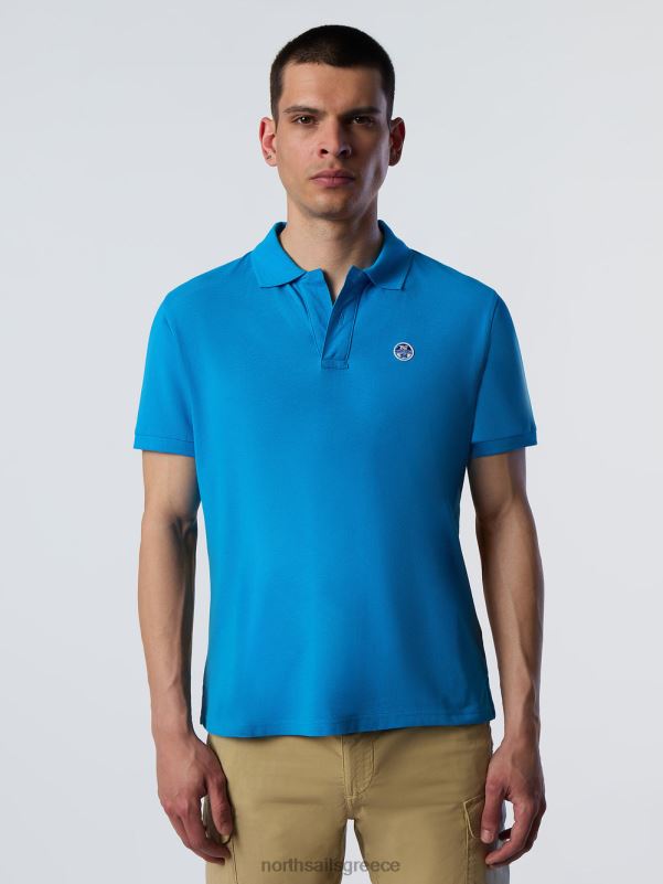 γρ North Sails άνδρες πουκάμισο πόλο από οργανικό βαμβάκι τουρκουάζ NZP8130 είδη ένδυσης