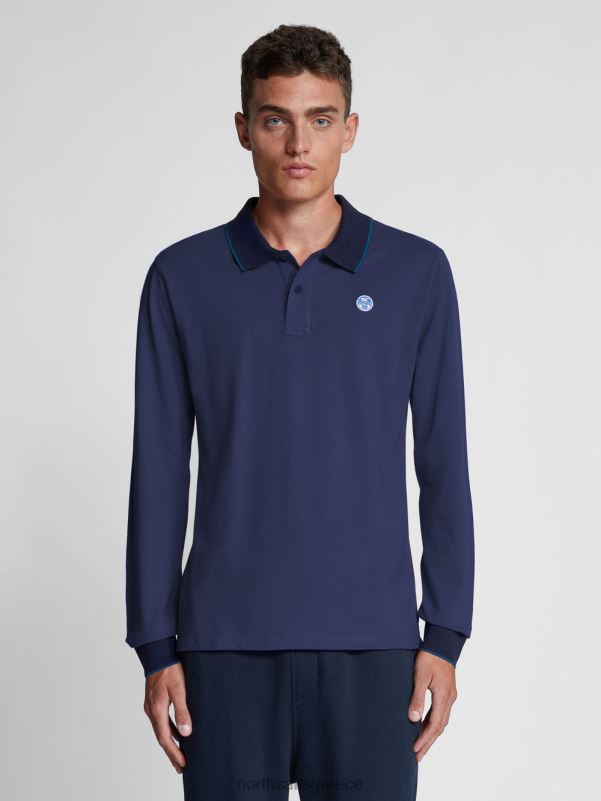 γρ North Sails άνδρες βιολογικό μπλουζάκι πόλο πικέ ναυτικό μπλε NZP81303 είδη ένδυσης