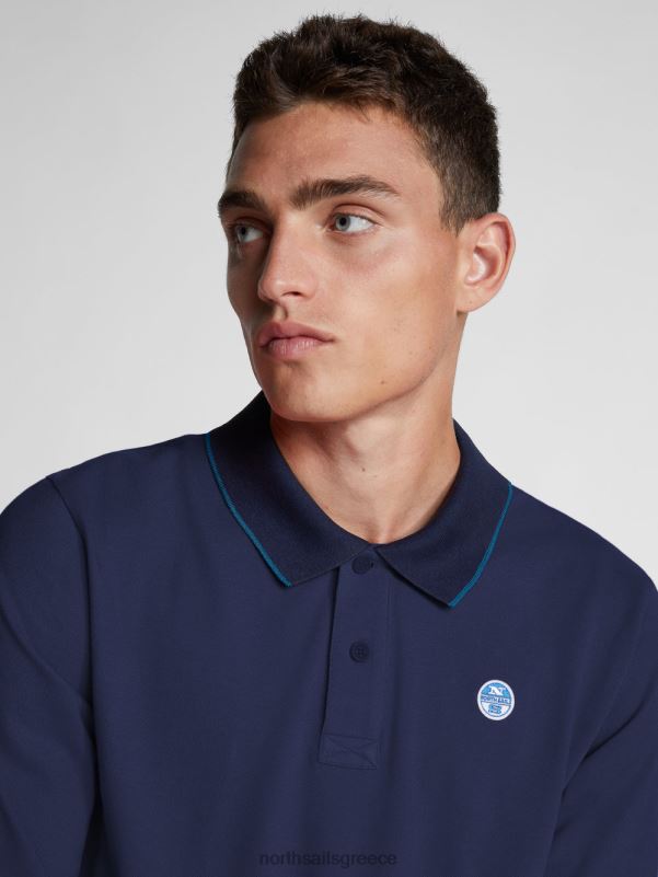 γρ North Sails άνδρες βιολογικό μπλουζάκι πόλο πικέ ναυτικό μπλε NZP81303 είδη ένδυσης