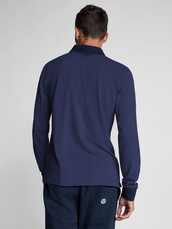 γρ North Sails άνδρες βιολογικό μπλουζάκι πόλο πικέ ναυτικό μπλε NZP81303 είδη ένδυσης