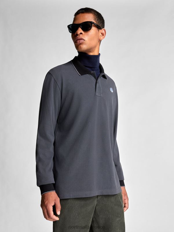 γρ North Sails άνδρες βιολογικό μπλουζάκι πόλο πικέ ασφάλτος NZP81305 είδη ένδυσης