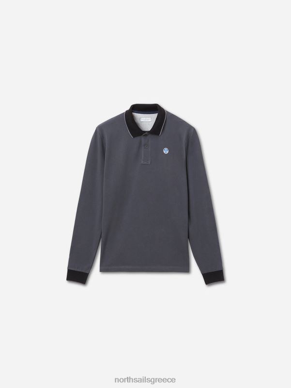 γρ North Sails άνδρες βιολογικό μπλουζάκι πόλο πικέ ασφάλτος NZP81305 είδη ένδυσης