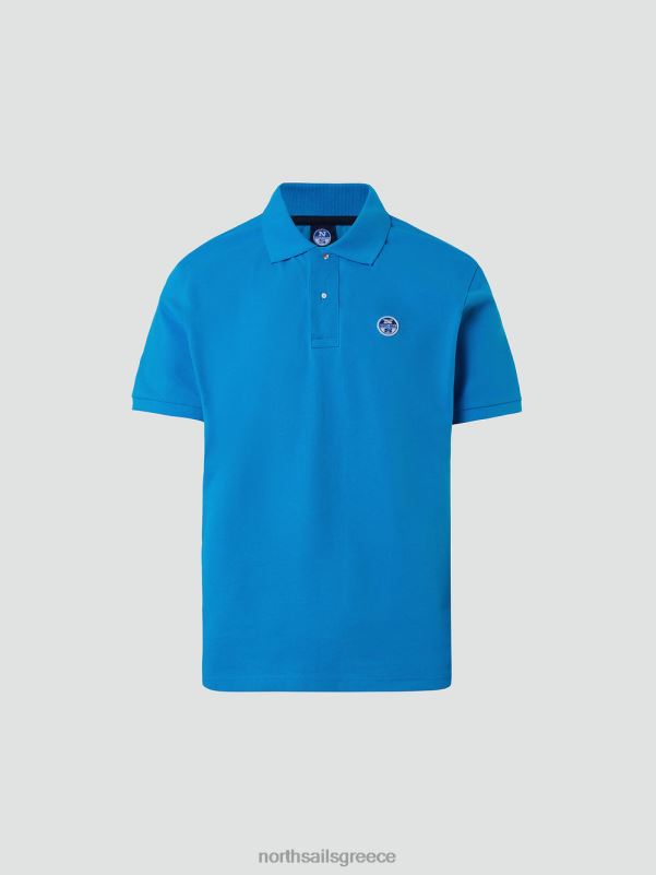 γρ North Sails άνδρες πουκάμισο πόλο από οργανικό βαμβάκι τουρκουάζ NZP8130 είδη ένδυσης