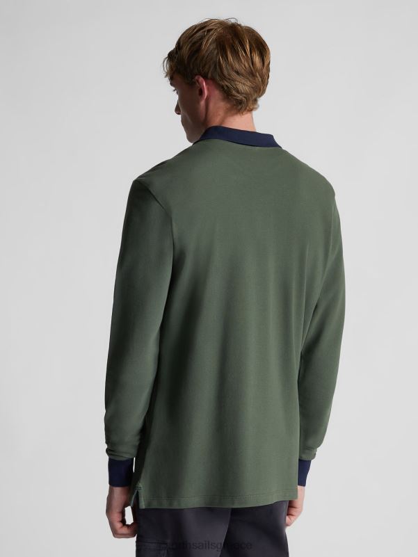 γρ North Sails άνδρες πόλο με κεντημένο λογότυπο πράσινη θάλασσα NZP81315 είδη ένδυσης