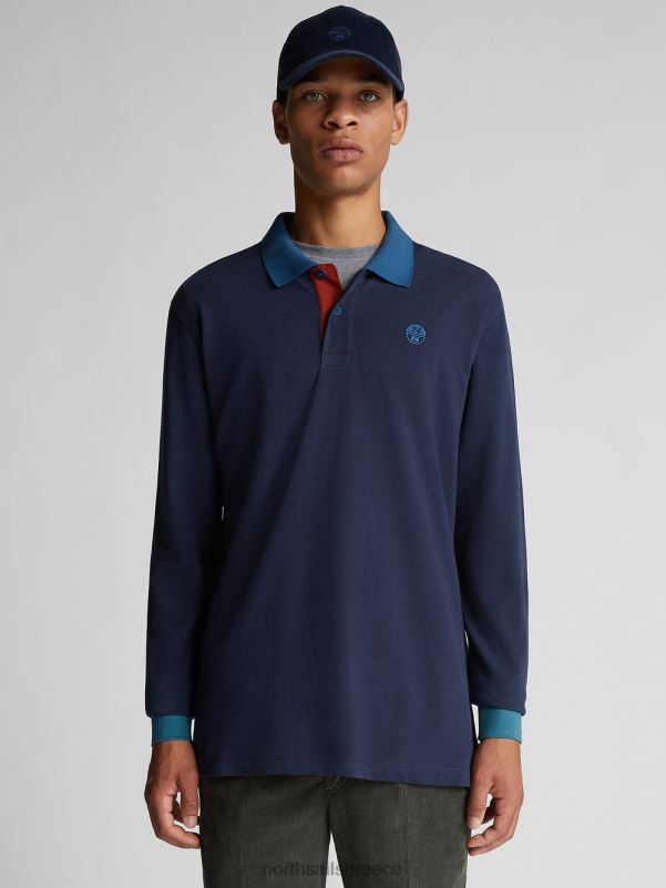 γρ North Sails άνδρες πόλο με κεντημένο λογότυπο ναυτικό μπλε NZP81316 είδη ένδυσης