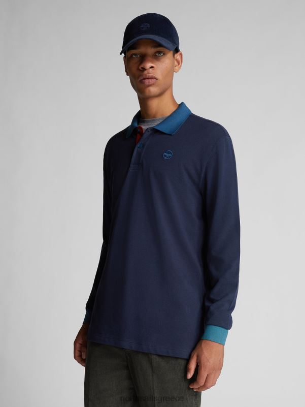 γρ North Sails άνδρες πόλο με κεντημένο λογότυπο ναυτικό μπλε NZP81316 είδη ένδυσης