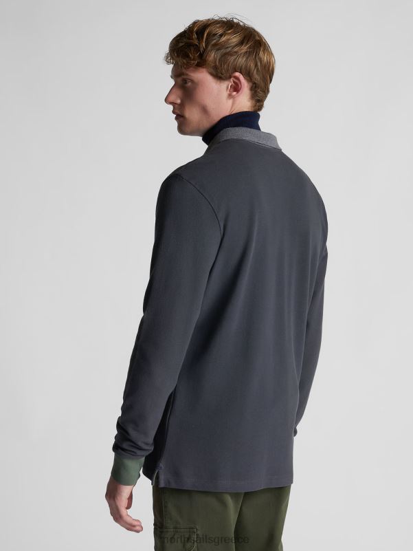 γρ North Sails άνδρες πόλο με κεντημένο λογότυπο ασφάλτος NZP81317 είδη ένδυσης