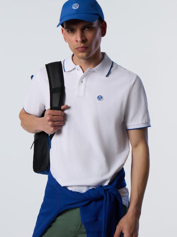 γρ North Sails άνδρες Πώληση πουκάμισο πόλο από οργανικό βαμβάκι άσπρο NZP867 είδη ένδυσης