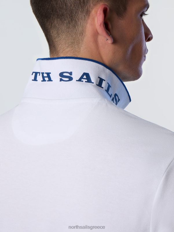 γρ North Sails άνδρες Πώληση πουκάμισο πόλο από οργανικό βαμβάκι άσπρο NZP867 είδη ένδυσης