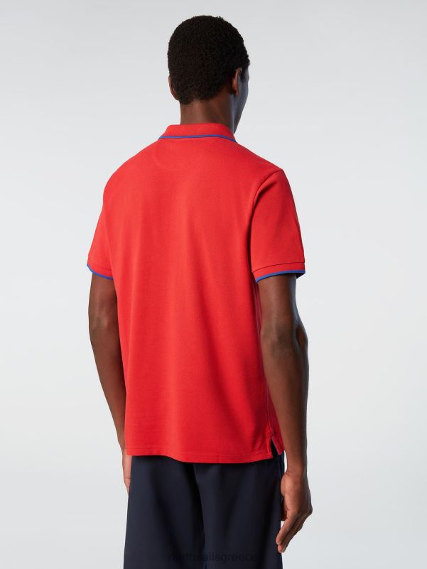 γρ North Sails άνδρες Πώληση πουκάμισο πόλο από οργανικό βαμβάκι το κόκκινο NZP868 είδη ένδυσης