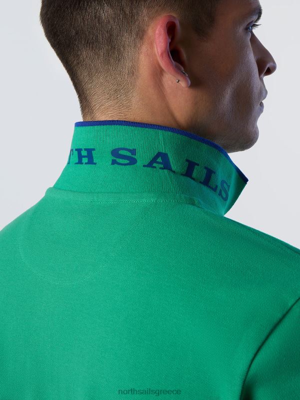 γρ North Sails άνδρες Πώληση πουκάμισο πόλο από οργανικό βαμβάκι πράσινο κήπο NZP869 είδη ένδυσης